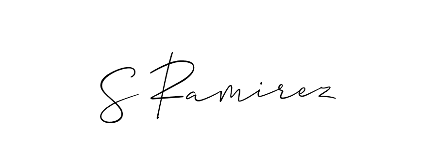 S Ramirez stylish signature style. Best Handwritten Sign (Allison_Script) for my name. Handwritten Signature Collection Ideas for my name S Ramirez. S Ramirez signature style 2 images and pictures png
