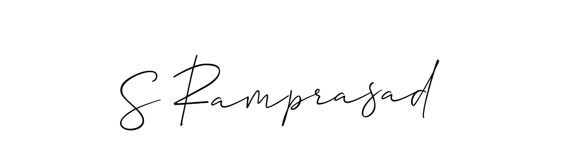 Make a beautiful signature design for name S Ramprasad. With this signature (Allison_Script) style, you can create a handwritten signature for free. S Ramprasad signature style 2 images and pictures png