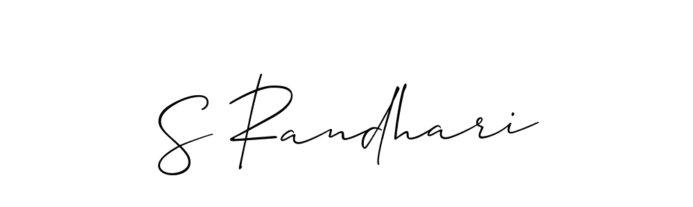 You should practise on your own different ways (Allison_Script) to write your name (S Randhari) in signature. don't let someone else do it for you. S Randhari signature style 2 images and pictures png