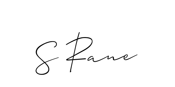 Make a beautiful signature design for name S Rane. With this signature (Allison_Script) style, you can create a handwritten signature for free. S Rane signature style 2 images and pictures png