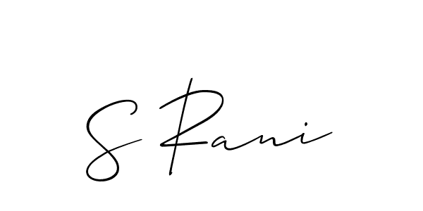 You can use this online signature creator to create a handwritten signature for the name S Rani. This is the best online autograph maker. S Rani signature style 2 images and pictures png