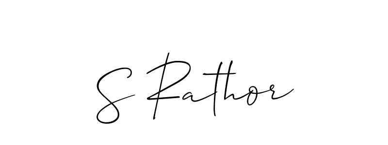 How to make S Rathor signature? Allison_Script is a professional autograph style. Create handwritten signature for S Rathor name. S Rathor signature style 2 images and pictures png