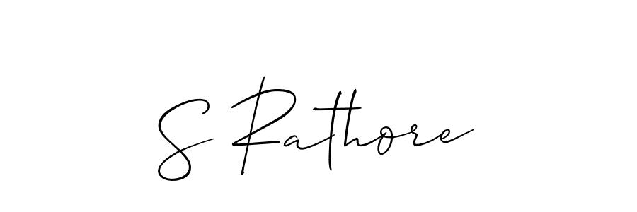 Design your own signature with our free online signature maker. With this signature software, you can create a handwritten (Allison_Script) signature for name S Rathore. S Rathore signature style 2 images and pictures png