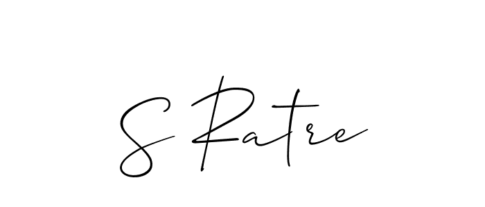 Design your own signature with our free online signature maker. With this signature software, you can create a handwritten (Allison_Script) signature for name S Ratre. S Ratre signature style 2 images and pictures png