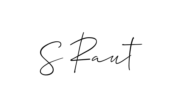 How to make S Raut signature? Allison_Script is a professional autograph style. Create handwritten signature for S Raut name. S Raut signature style 2 images and pictures png