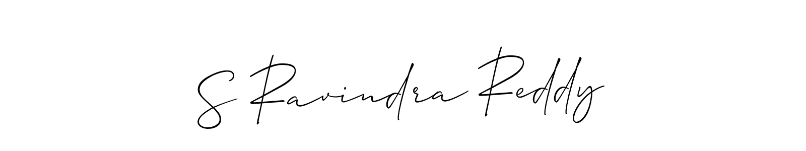 if you are searching for the best signature style for your name S Ravindra Reddy. so please give up your signature search. here we have designed multiple signature styles  using Allison_Script. S Ravindra Reddy signature style 2 images and pictures png