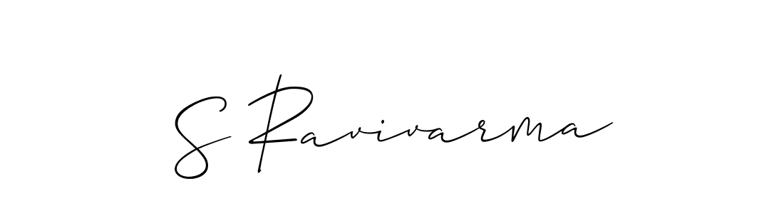 Create a beautiful signature design for name S Ravivarma. With this signature (Allison_Script) fonts, you can make a handwritten signature for free. S Ravivarma signature style 2 images and pictures png