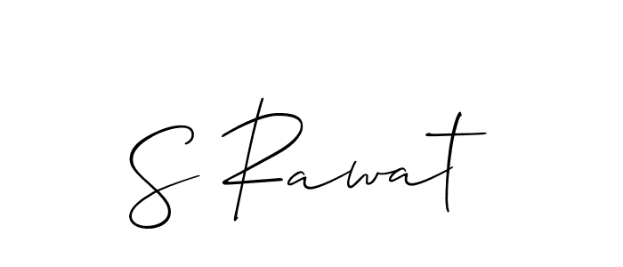 Make a beautiful signature design for name S Rawat. With this signature (Allison_Script) style, you can create a handwritten signature for free. S Rawat signature style 2 images and pictures png