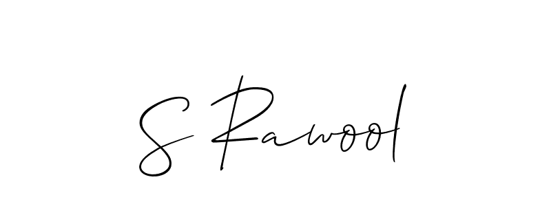 if you are searching for the best signature style for your name S Rawool. so please give up your signature search. here we have designed multiple signature styles  using Allison_Script. S Rawool signature style 2 images and pictures png
