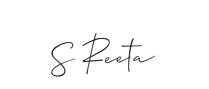 S Reeta stylish signature style. Best Handwritten Sign (Allison_Script) for my name. Handwritten Signature Collection Ideas for my name S Reeta. S Reeta signature style 2 images and pictures png