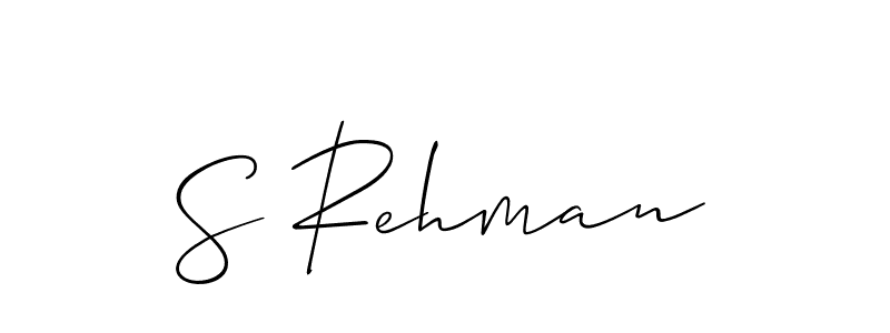 Use a signature maker to create a handwritten signature online. With this signature software, you can design (Allison_Script) your own signature for name S Rehman. S Rehman signature style 2 images and pictures png