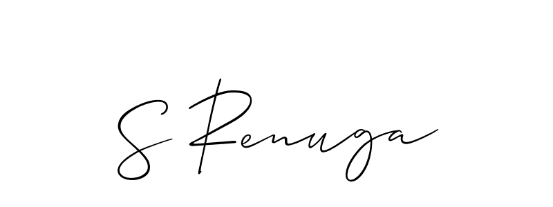 Best and Professional Signature Style for S Renuga. Allison_Script Best Signature Style Collection. S Renuga signature style 2 images and pictures png