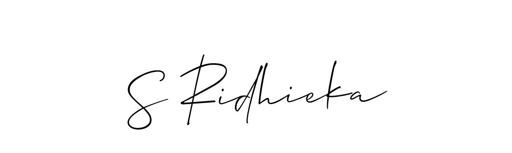 Similarly Allison_Script is the best handwritten signature design. Signature creator online .You can use it as an online autograph creator for name S Ridhieka. S Ridhieka signature style 2 images and pictures png