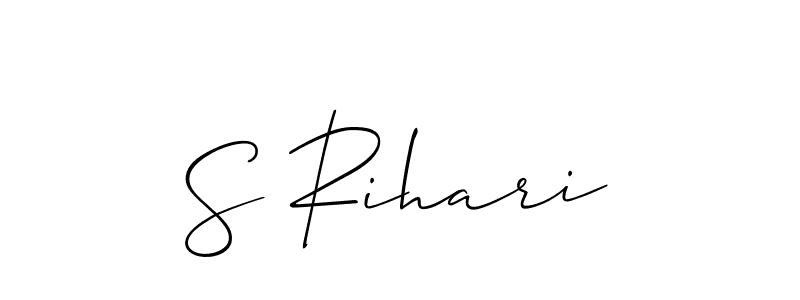 Make a beautiful signature design for name S Rihari. Use this online signature maker to create a handwritten signature for free. S Rihari signature style 2 images and pictures png