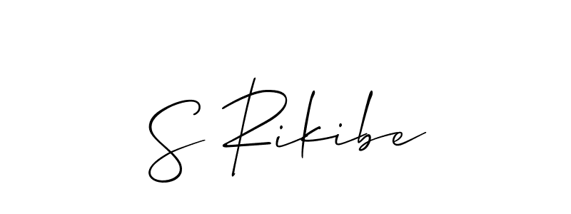 How to make S Rikibe name signature. Use Allison_Script style for creating short signs online. This is the latest handwritten sign. S Rikibe signature style 2 images and pictures png