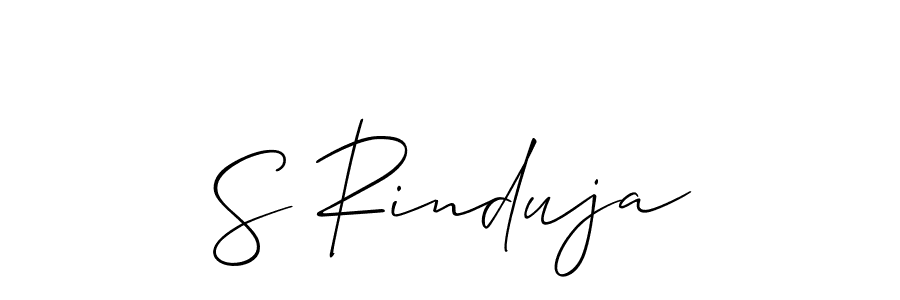 Make a beautiful signature design for name S Rinduja. Use this online signature maker to create a handwritten signature for free. S Rinduja signature style 2 images and pictures png