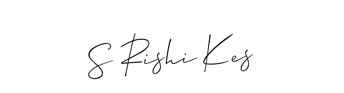 Design your own signature with our free online signature maker. With this signature software, you can create a handwritten (Allison_Script) signature for name S Rishi Kes. S Rishi Kes signature style 2 images and pictures png