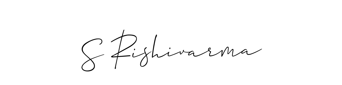 How to make S Rishivarma name signature. Use Allison_Script style for creating short signs online. This is the latest handwritten sign. S Rishivarma signature style 2 images and pictures png