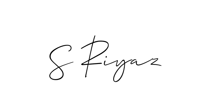 Best and Professional Signature Style for S Riyaz. Allison_Script Best Signature Style Collection. S Riyaz signature style 2 images and pictures png