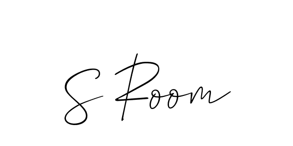 The best way (Allison_Script) to make a short signature is to pick only two or three words in your name. The name S Room include a total of six letters. For converting this name. S Room signature style 2 images and pictures png