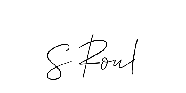 You should practise on your own different ways (Allison_Script) to write your name (S Roul) in signature. don't let someone else do it for you. S Roul signature style 2 images and pictures png