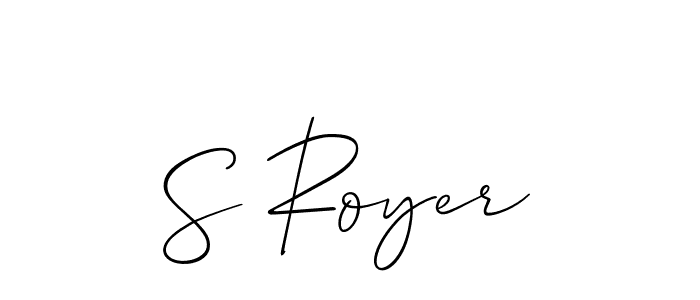 S Royer stylish signature style. Best Handwritten Sign (Allison_Script) for my name. Handwritten Signature Collection Ideas for my name S Royer. S Royer signature style 2 images and pictures png