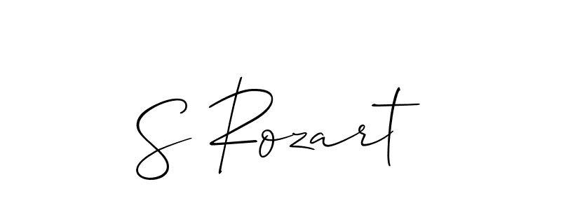 Make a beautiful signature design for name S Rozart. With this signature (Allison_Script) style, you can create a handwritten signature for free. S Rozart signature style 2 images and pictures png