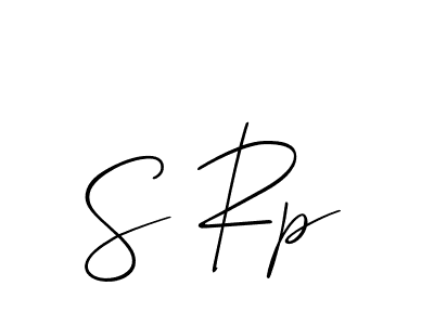 Also You can easily find your signature by using the search form. We will create S Rp name handwritten signature images for you free of cost using Allison_Script sign style. S Rp signature style 2 images and pictures png