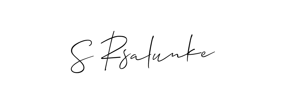 It looks lik you need a new signature style for name S Rsalunke. Design unique handwritten (Allison_Script) signature with our free signature maker in just a few clicks. S Rsalunke signature style 2 images and pictures png