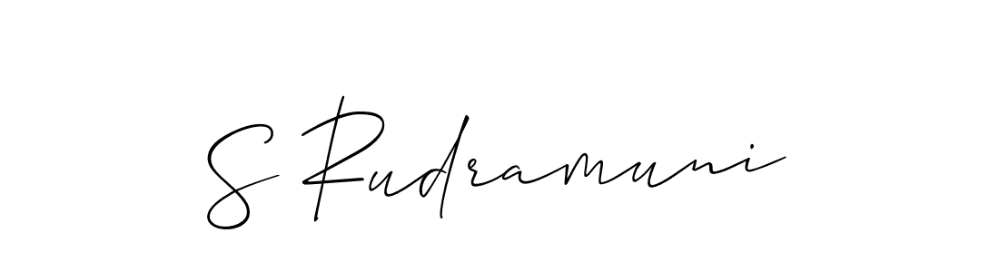 Make a beautiful signature design for name S Rudramuni. With this signature (Allison_Script) style, you can create a handwritten signature for free. S Rudramuni signature style 2 images and pictures png