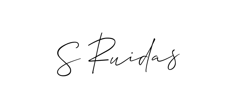 You should practise on your own different ways (Allison_Script) to write your name (S Ruidas) in signature. don't let someone else do it for you. S Ruidas signature style 2 images and pictures png