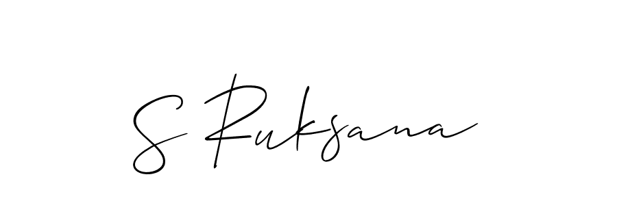 Make a short S Ruksana signature style. Manage your documents anywhere anytime using Allison_Script. Create and add eSignatures, submit forms, share and send files easily. S Ruksana signature style 2 images and pictures png
