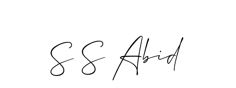 You can use this online signature creator to create a handwritten signature for the name S S Abid. This is the best online autograph maker. S S Abid signature style 2 images and pictures png
