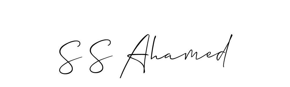 Make a beautiful signature design for name S S Ahamed. With this signature (Allison_Script) style, you can create a handwritten signature for free. S S Ahamed signature style 2 images and pictures png