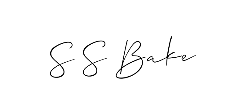 How to make S S Bake signature? Allison_Script is a professional autograph style. Create handwritten signature for S S Bake name. S S Bake signature style 2 images and pictures png