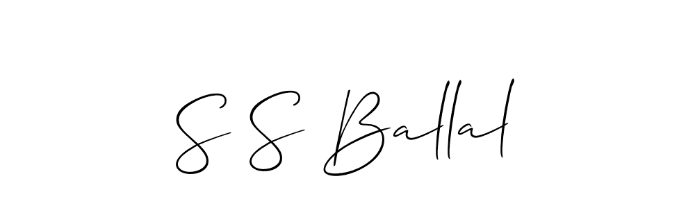 Allison_Script is a professional signature style that is perfect for those who want to add a touch of class to their signature. It is also a great choice for those who want to make their signature more unique. Get S S Ballal name to fancy signature for free. S S Ballal signature style 2 images and pictures png