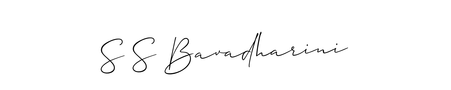 Make a short S S Bavadharini signature style. Manage your documents anywhere anytime using Allison_Script. Create and add eSignatures, submit forms, share and send files easily. S S Bavadharini signature style 2 images and pictures png
