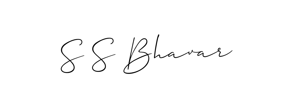 Make a beautiful signature design for name S S Bhavar. With this signature (Allison_Script) style, you can create a handwritten signature for free. S S Bhavar signature style 2 images and pictures png