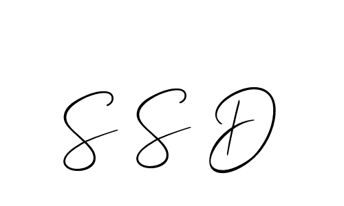 Make a beautiful signature design for name S S D. With this signature (Allison_Script) style, you can create a handwritten signature for free. S S D signature style 2 images and pictures png