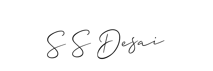 You should practise on your own different ways (Allison_Script) to write your name (S S Desai) in signature. don't let someone else do it for you. S S Desai signature style 2 images and pictures png