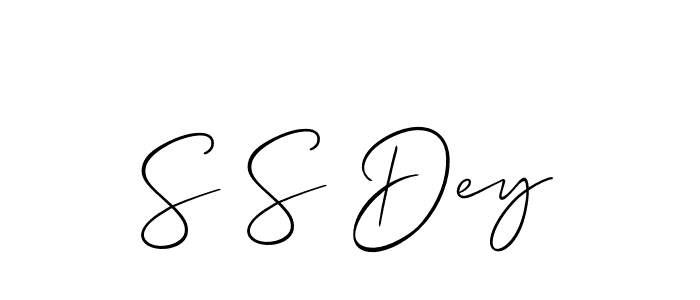 S S Dey stylish signature style. Best Handwritten Sign (Allison_Script) for my name. Handwritten Signature Collection Ideas for my name S S Dey. S S Dey signature style 2 images and pictures png