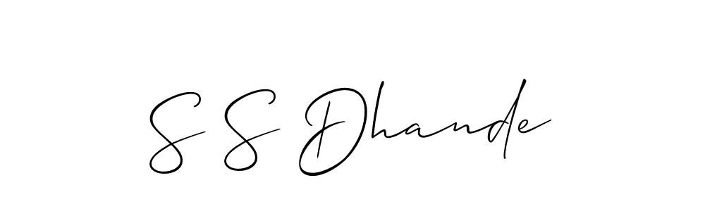 if you are searching for the best signature style for your name S S Dhande. so please give up your signature search. here we have designed multiple signature styles  using Allison_Script. S S Dhande signature style 2 images and pictures png