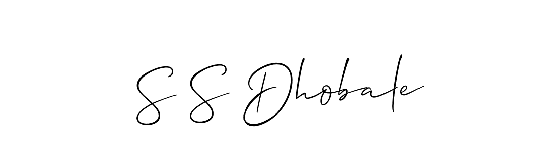 Use a signature maker to create a handwritten signature online. With this signature software, you can design (Allison_Script) your own signature for name S S Dhobale. S S Dhobale signature style 2 images and pictures png