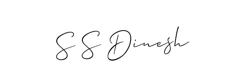This is the best signature style for the S S Dinesh name. Also you like these signature font (Allison_Script). Mix name signature. S S Dinesh signature style 2 images and pictures png