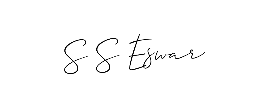 Create a beautiful signature design for name S S Eswar. With this signature (Allison_Script) fonts, you can make a handwritten signature for free. S S Eswar signature style 2 images and pictures png