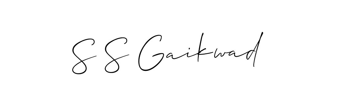 How to make S S Gaikwad name signature. Use Allison_Script style for creating short signs online. This is the latest handwritten sign. S S Gaikwad signature style 2 images and pictures png