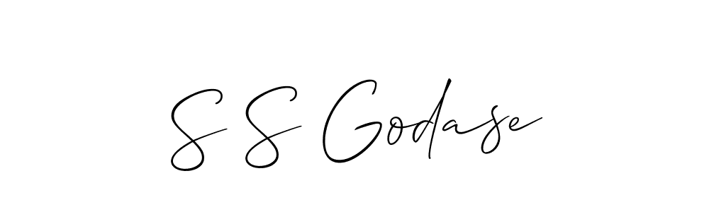 How to Draw S S Godase signature style? Allison_Script is a latest design signature styles for name S S Godase. S S Godase signature style 2 images and pictures png