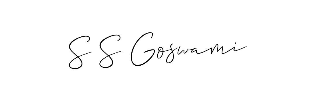 You should practise on your own different ways (Allison_Script) to write your name (S S Goswami) in signature. don't let someone else do it for you. S S Goswami signature style 2 images and pictures png