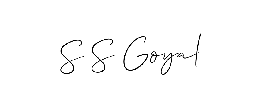 Make a beautiful signature design for name S S Goyal. Use this online signature maker to create a handwritten signature for free. S S Goyal signature style 2 images and pictures png