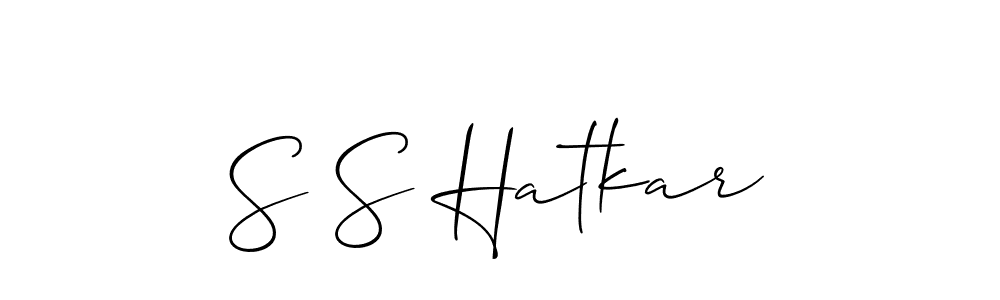 Also You can easily find your signature by using the search form. We will create S S Hatkar name handwritten signature images for you free of cost using Allison_Script sign style. S S Hatkar signature style 2 images and pictures png